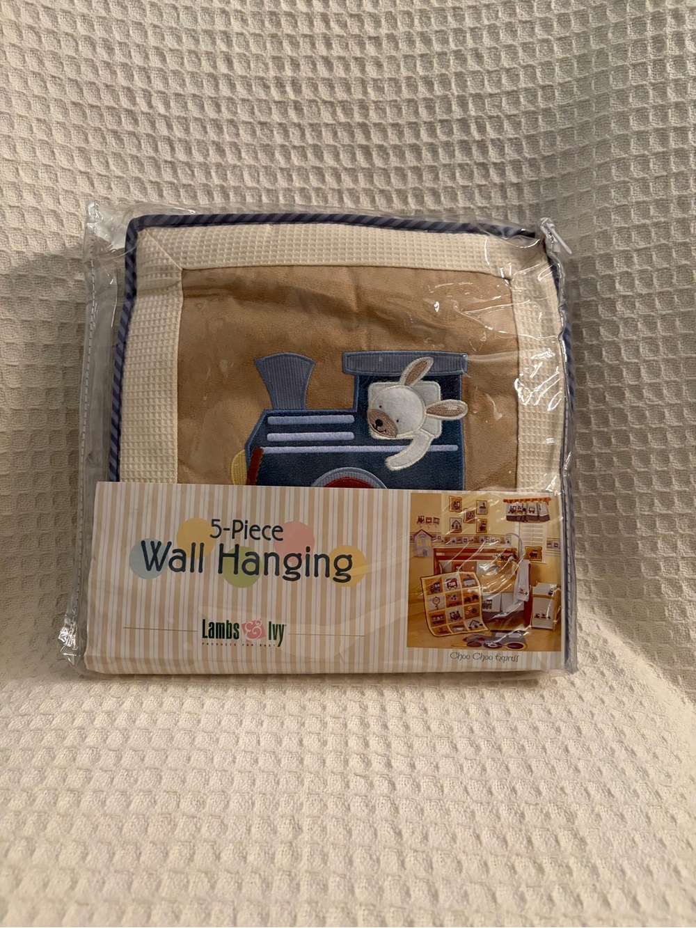 Vintage Lambs & Ivy Choo Choo Express Collection 5 Piece Wall Hanging Set ONS